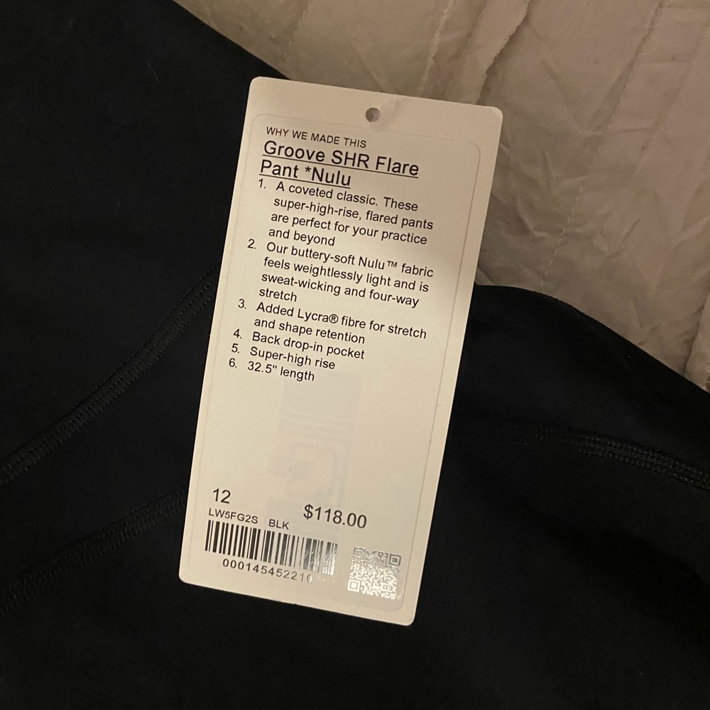 New with Tags. Lululemon groove pants. Size 12